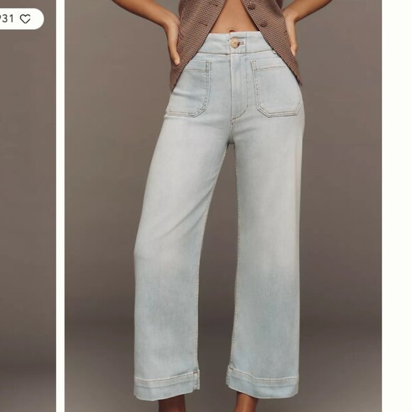 The Colette Crop High-Rise Wide-Leg Jeans by Maeve - Picture 2 of 8